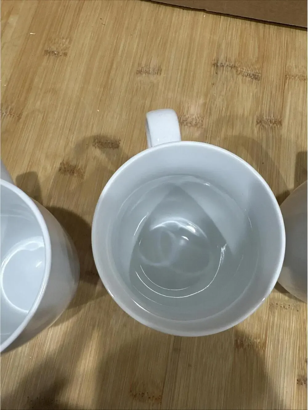 Pottery Barn Caterer’s 4” White Mugs Set Of 3 Cups PB *